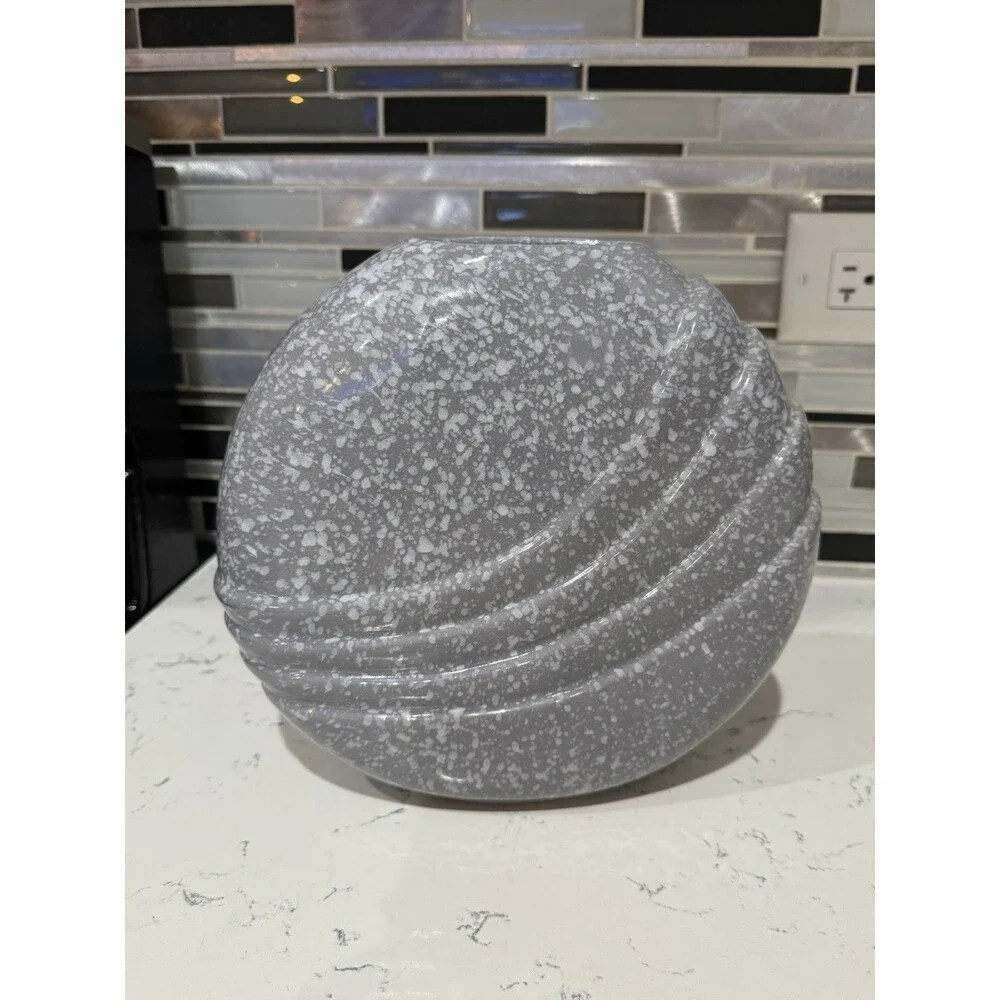 Vintage Vase Art Deco Splatter Ceramic Gray Home Decor